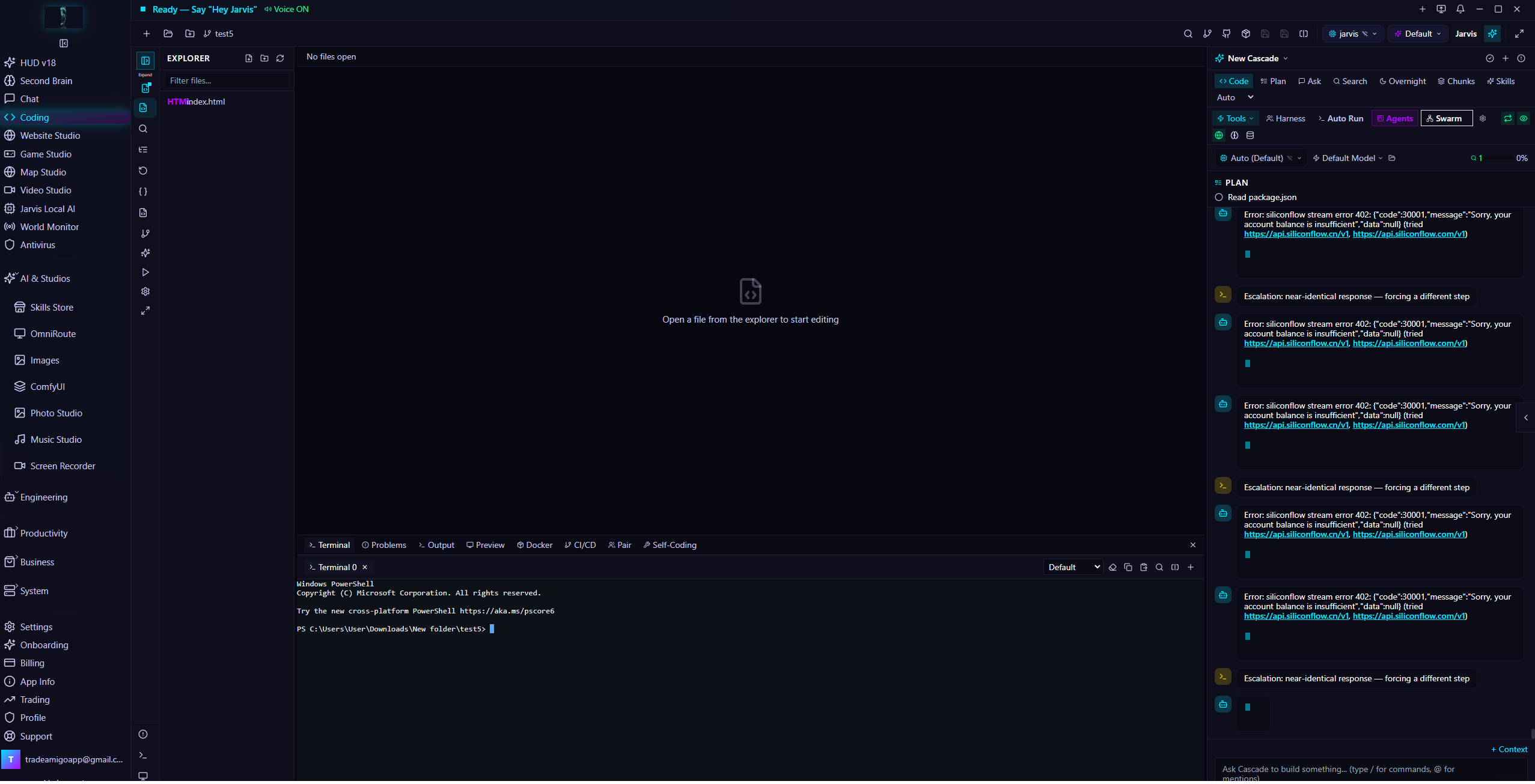 Jarvis coding view