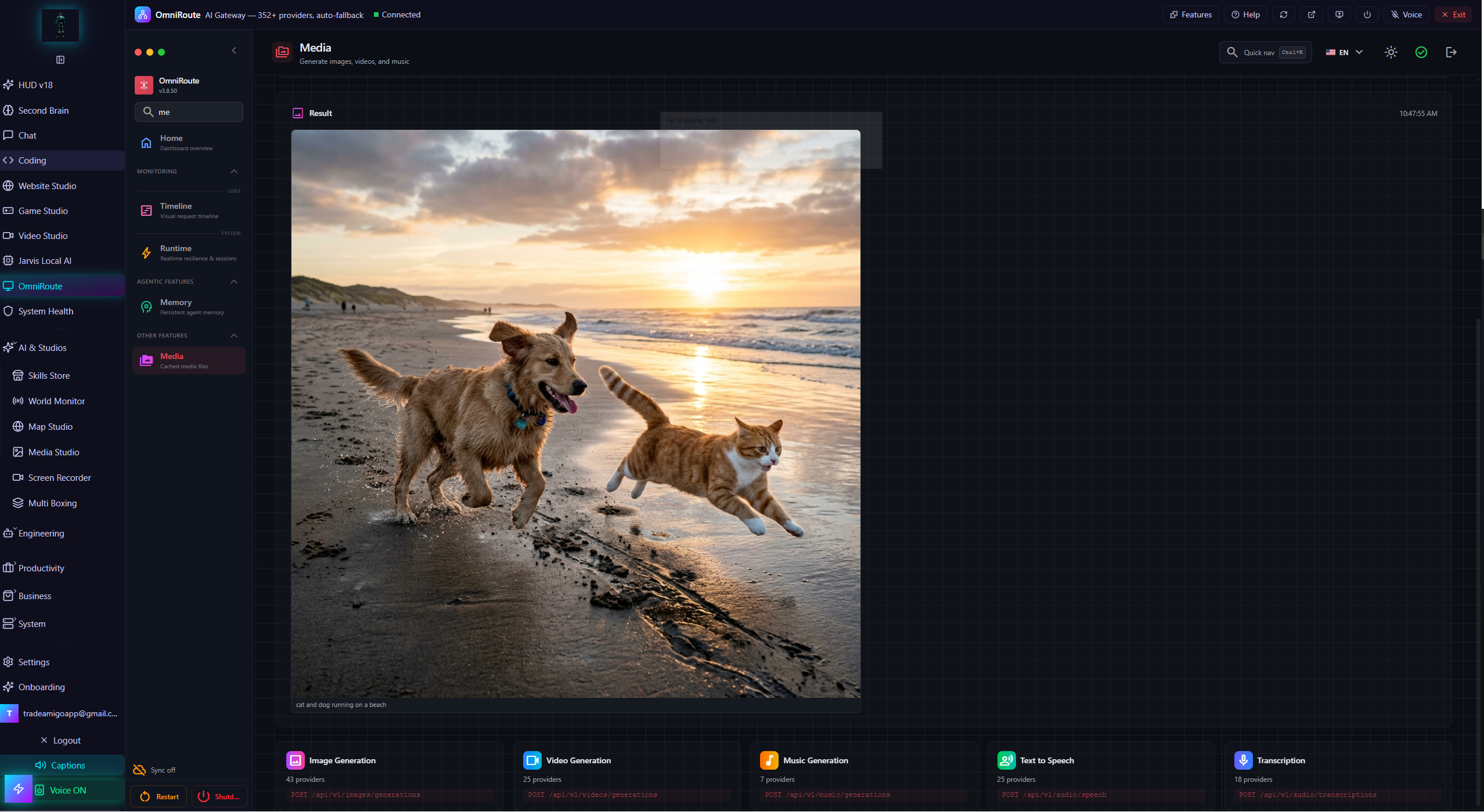 AI image generation studio