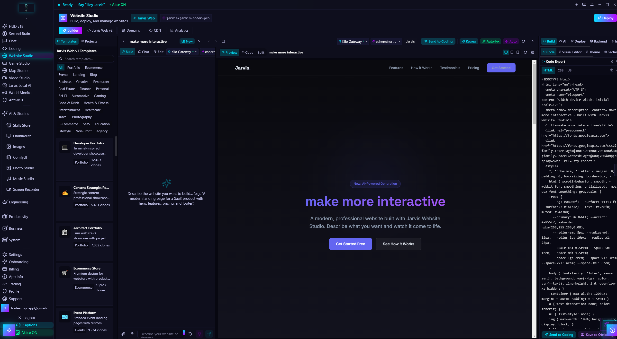 Website studio